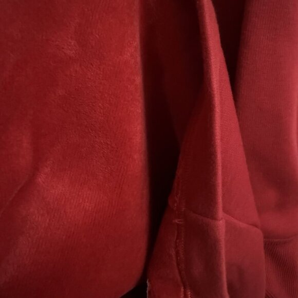 Athleta Cozy Karma Mock Neck Sweatshirt Dress Size Medium Red Soft Lining Pocket - Picture 5 of 6